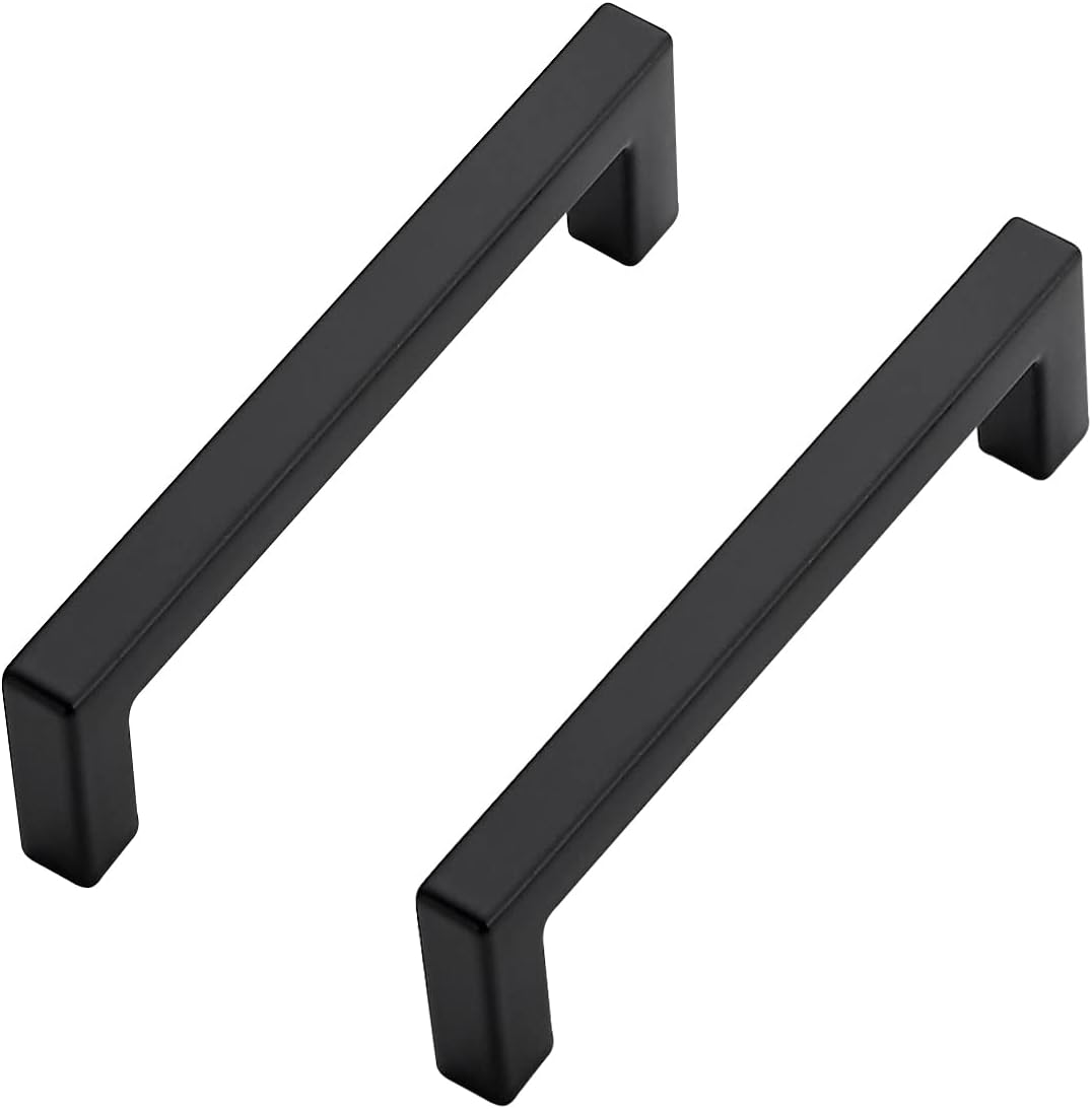 Ravinte 30 Pack Solid 3 Inch Center to Center Slim Square Bar Drawer Handles Kitchen Cabinet Handles Black Drawer Pulls Kitchen Cabinet Hardware Matte Black Dresser Pulls for Cupboard