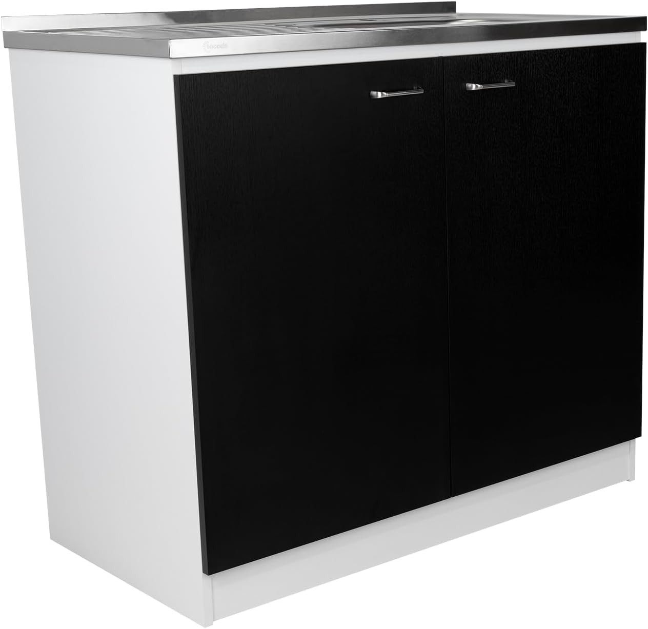 Tuhome Napoles Utility Kitchen Sink, Storage Cabinet with Shelf and Double Doors – All-in-One Kitchen Sink Cabinet for Home or Laundry