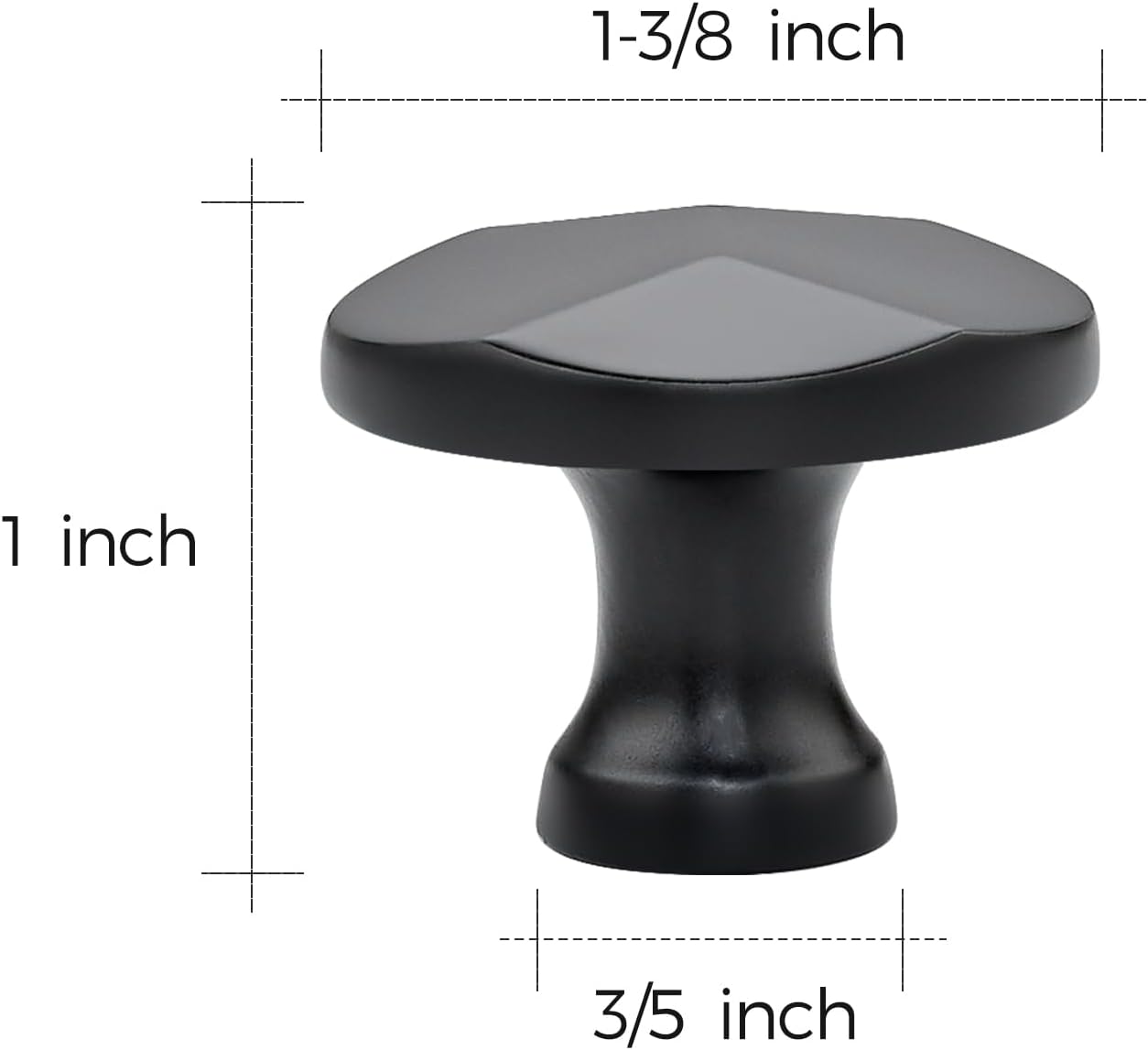 Ravinte 25 Pack Matte Black Round Cabinet Hardware Knobs,Solid Zinc Alloy Single Hole Drawer Pulls Dresser Knobs for Kitchen,Bathroom Furniture