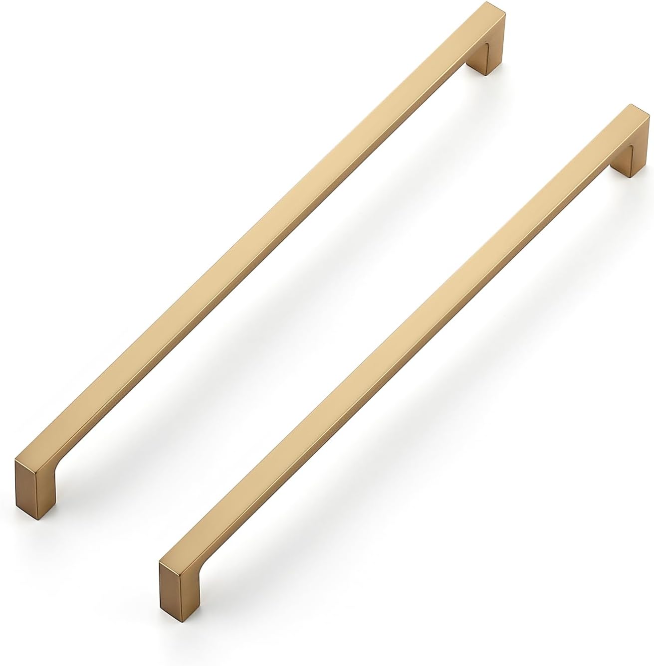 Ravinte 10 Pack Solid 5 Inch Square Cabinet Handles - Champagne Bronze Pulls for Drawers and Kitchen Cabinets - Hardware