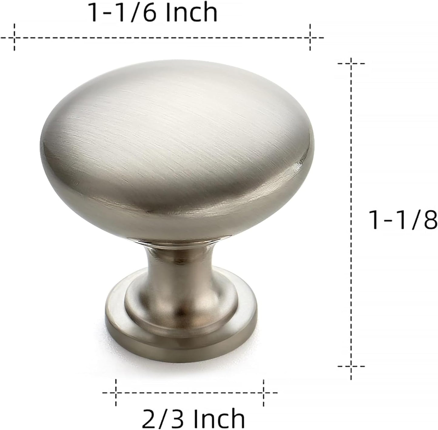 Ravinte 30 Pack Brushed Nickel Round Zinc Cabinet Knobs for Kitchen Bathroom Closet Dresser Cabinets