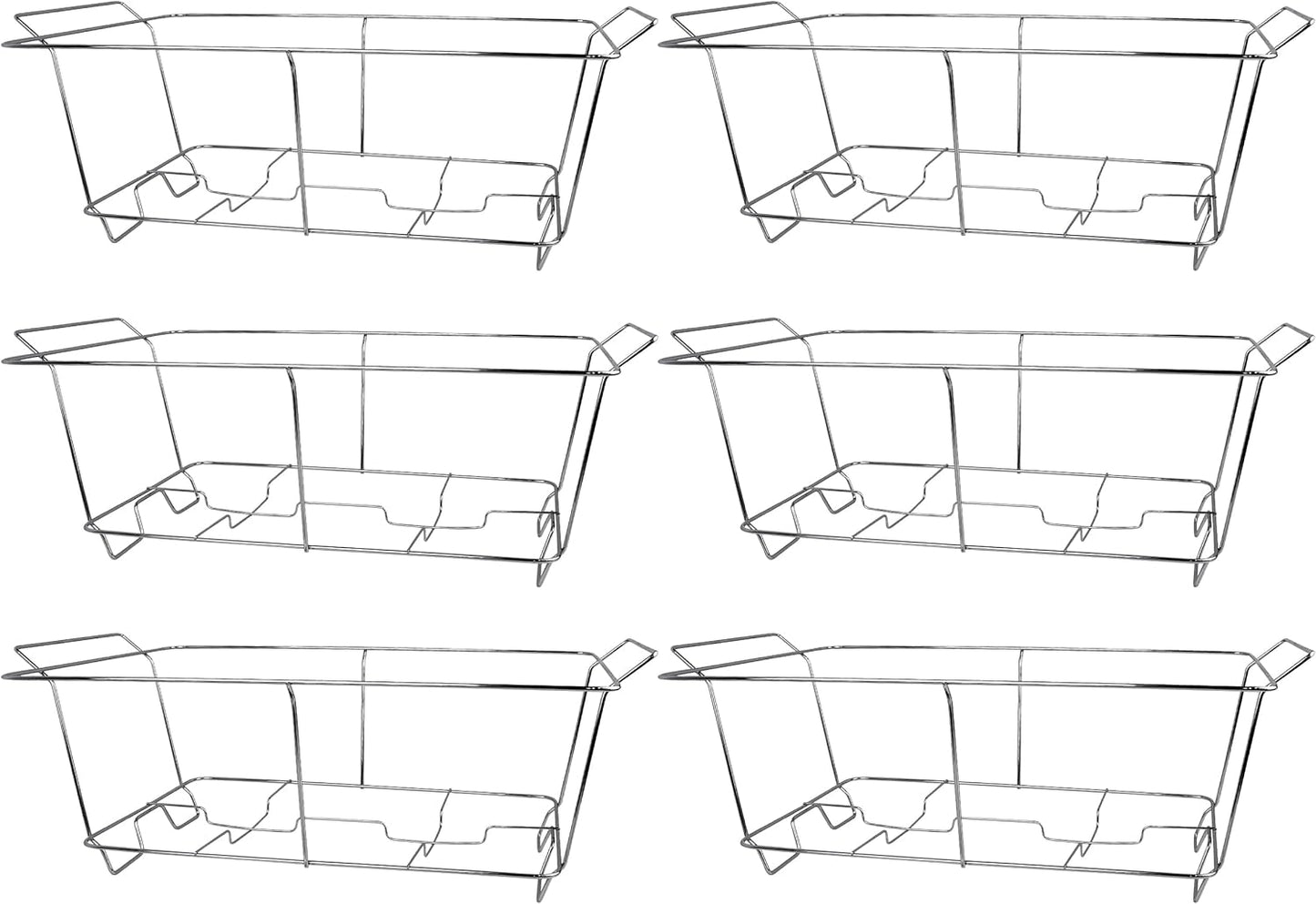 COMFICOVE 12 Pack Chafing Wire Rack Buffet Stand Chrome Frame for Events, Parties, Wedding, & Birthday Party Catering, Full Size Chafing Stand for Dish Serving Trays, Food Warmer Catering Supplies