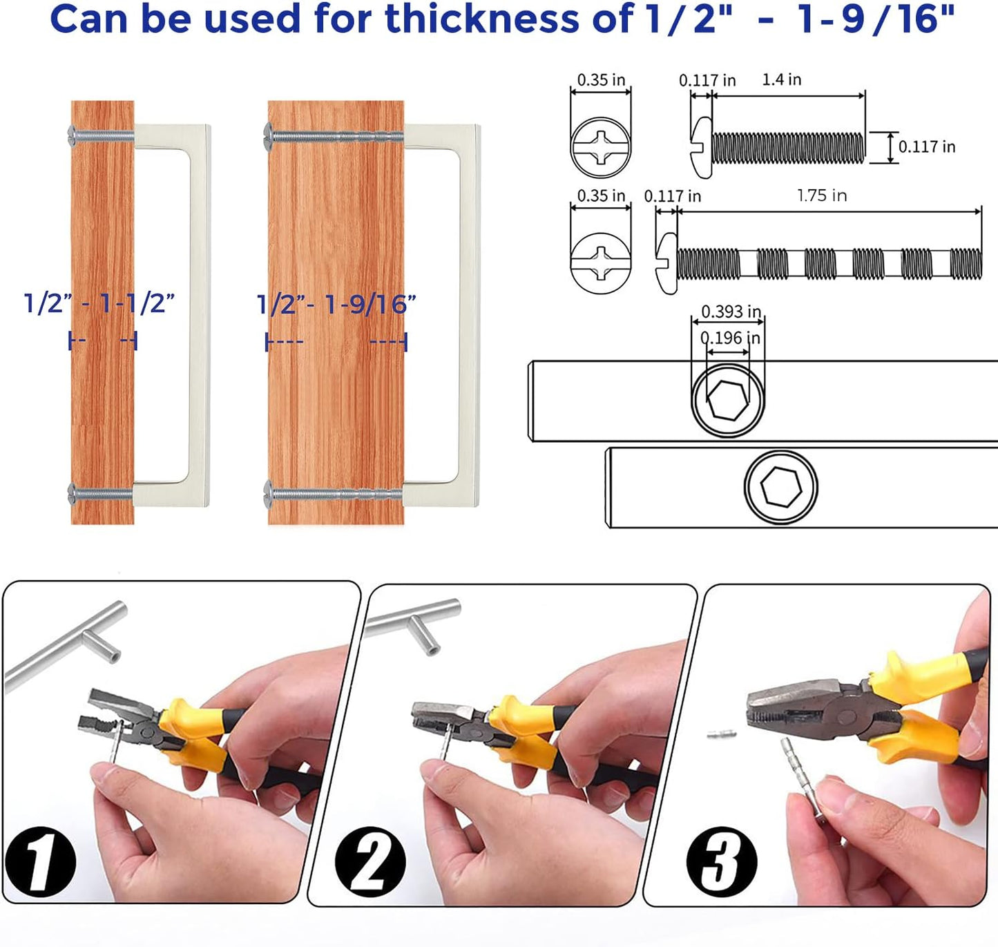 Ravinte 25 Pack Solid 5 Inch Kitchen Square Cabinet Handles Brushed Nickel Pulls Drawer Pulls Kitchen Cabinet Hardware Handles