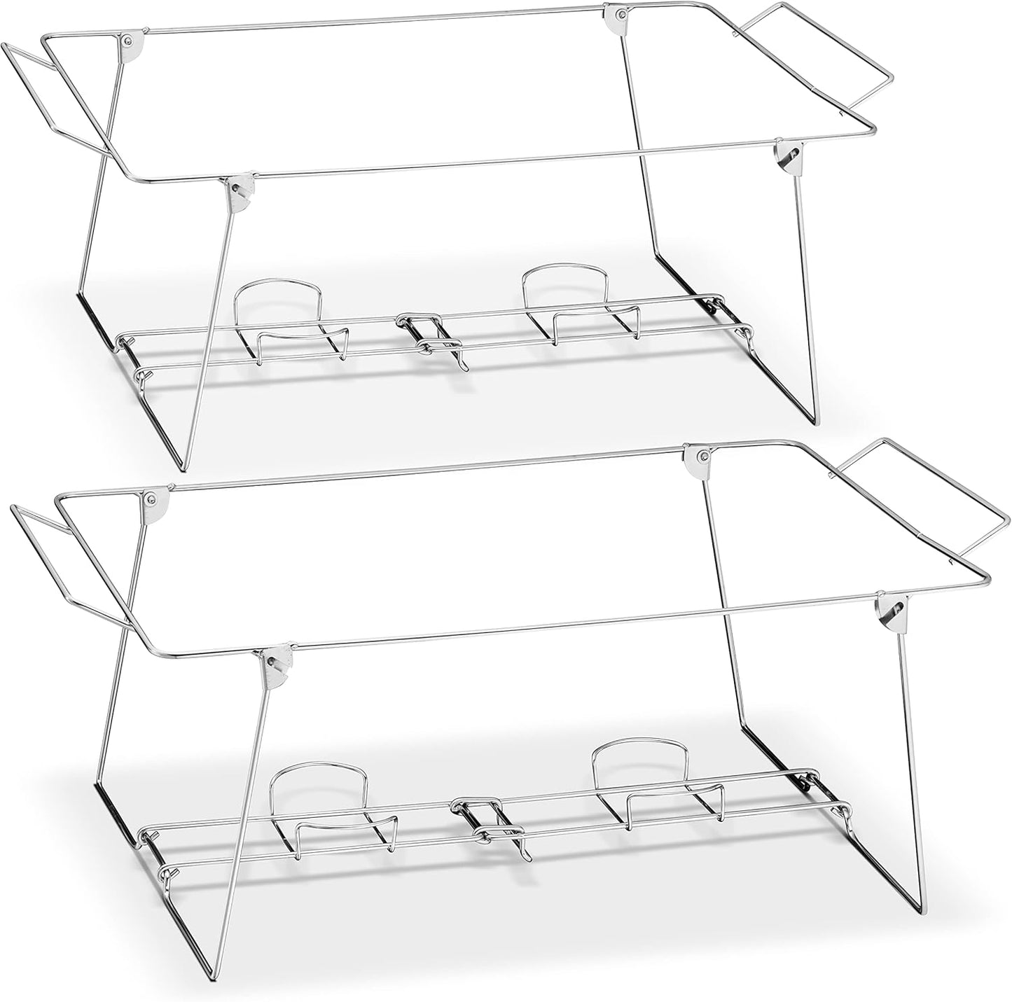 Foldable Chafing Wire Rack Buffet Stand - 6 Pack Full Size Racks For Dish Serving Trays Food Warmer catering supplies for Parties, Occasions, or Events