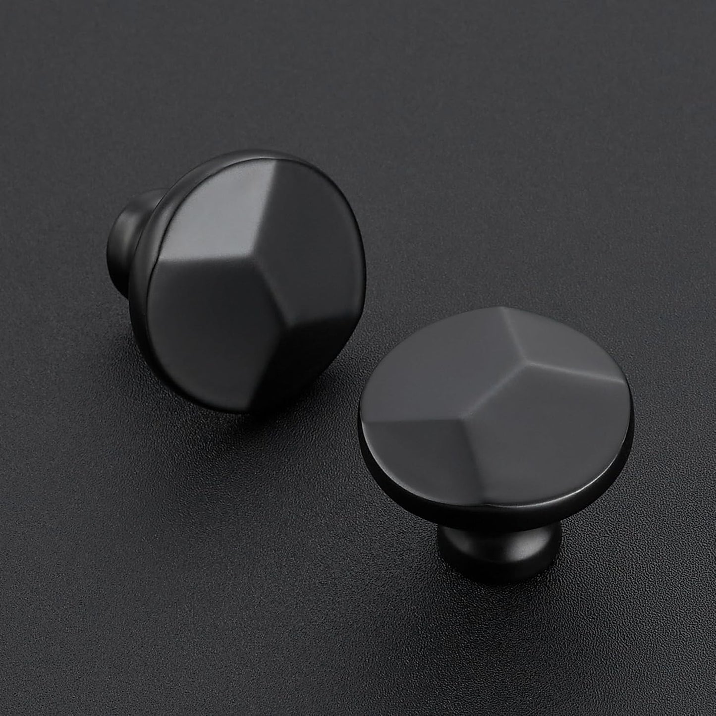 Ravinte 25 Pack Matte Black Round Cabinet Hardware Knobs,Solid Zinc Alloy Single Hole Drawer Pulls Dresser Knobs for Kitchen,Bathroom Furniture